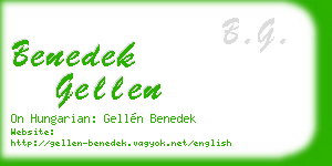 benedek gellen business card